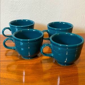 4 FIESTA Juniper Tea Cups